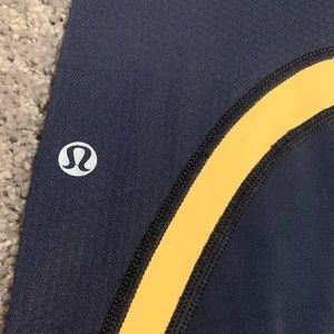 Navy Blue & Yellow LuluLemon Leggings